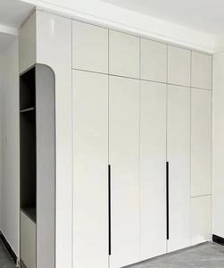 Armario doble de estilo moderno con material de puerta de MDF de diseño en línea para muebles de dormitorio de hogar o hotel para uso en apartamentos - Product Image 3