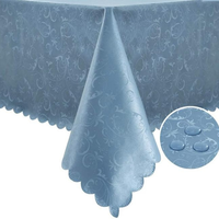 Nappes de table en coton tissé brodé, luxueuses, modernes, durables, imperméables et écologiques |   Nappe carrée personnalisable en dentelle à pompons