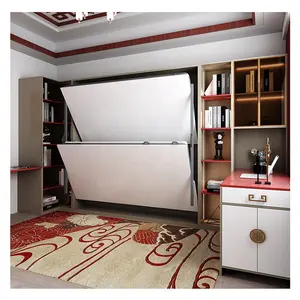 Nueva combinación creativa personalizada china, gabinete de escritorio, litera, cama invisible, cama de pared
