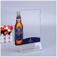 Support de menu en acrylique transparent haute qualité avec impression UV, support de signalisation à double face, support de table pour restaurant