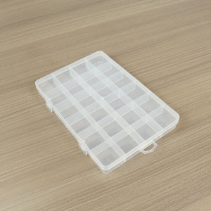 Transparent 24 Compartment Plastic <b>Storage</b> <b>Box</b> For Jewelry Electronics Screws <b>Small</b> Parts Organization Desktop Organizer - Product Image 2