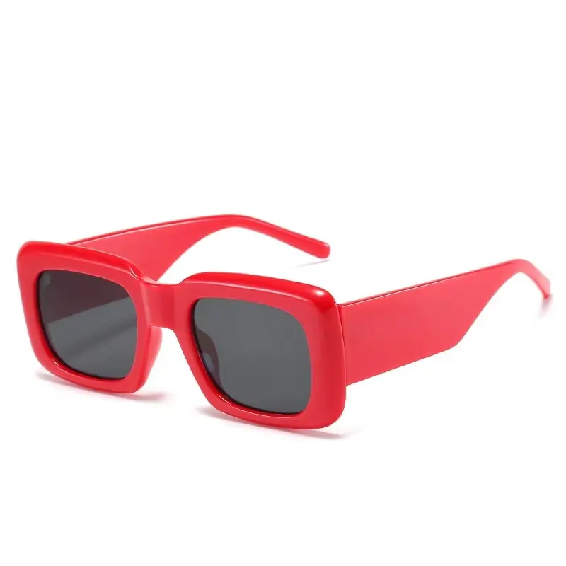 Gafas de sol con Logo personalizado para hombre y mujer, anteojos de sol unisex con Logo personalizado, estilo Retro Vintage, de los 90, grandes, a la moda, rectangulares, lisos y baratos, 2022