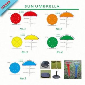 Essentials UV-resistant Waterproof Beach Umbrella Heavy Duty with Oxford Fabric Iron <b>Frame</b> and Custom Logo Print - Product Image 6