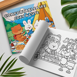 Personalizado pequeño lindo acogedor 24 páginas audaz y fácil adultos <span class=keywords><strong>colorear</strong></span> Animal educativo niños actividad impresión libro de papel con encuadernación - Product Image 2