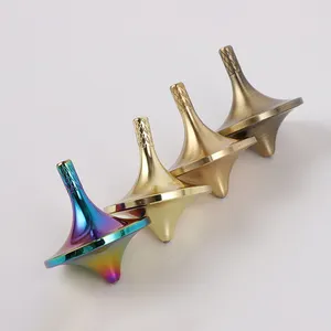 Wholesale Spinning Top Decoration Desktop Alloy Gyroscope Inception Metal Spinning Top Brass Spinning Top
