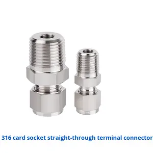 Raccordo Dritto in Acciaio Inox 316L Forgiato e Lucidato, Connettori per Tubi <span class=keywords><strong>G</strong></span>/RC/ZG/R/PT/NPT1/4 3/8 1/2-6 8, Raccordi Agricoli - Product Image 2