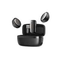 Microphone sans fil professionnel avec réduction de bruit IA, micro-cravate 2.4G, affichage LED, étui, mini-microphone sans fil pour le vlogging