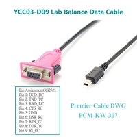 Câble de données Mini USB vers RS232 pour balance analytique de laboratoire avec puce FTDI, compatible avec l'imprimante de balance électronique Sartorius YCC03-D09