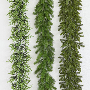 LINGKAI 1.8M Pre-lit Artificial Pine <b>Garland</b> LED <b>Lighted</b> Christmas Greenery <b>Garland</b> for Mantel Staircase Holiday Home Decor - Product Image 2