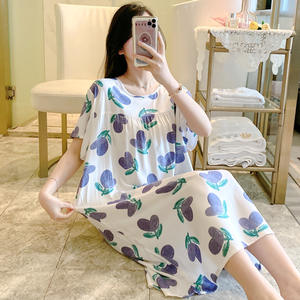 <span class=keywords><strong>Camicia</strong></span> <span class=keywords><strong>da</strong></span> <span class=keywords><strong>notte</strong></span> <span class=keywords><strong>da</strong></span> donna taglie forti abito stampato ampio Casual per la casa gonna <span class=keywords><strong>da</strong></span> pigiama in <span class=keywords><strong>viscosa</strong></span> morbida 50-90KG può indossare <span class=keywords><strong>camicia</strong></span> <span class=keywords><strong>da</strong></span> <span class=keywords><strong>notte</strong></span> - Product Image 6