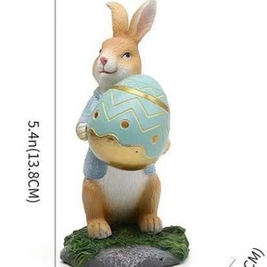 <b>Easter</b> Bunny and Egg Carrot Resin Figurine Cross-Border Design Fashion Modern Beautiful Home Decoration <b>Holiday</b> <b>Supplies</b> - Product Image 4