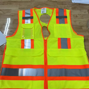 Giacca riflettente di credito oceano per cantiere di avvertimento pellicola riflettente igienico-sanitario gilet riflettente filato riflettente - Product Image 2