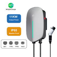 Estación de Carga para Vehículos Eléctricos Residencial WrightCharge PEV09 de 11kW, Certificación ETL, Clasificación IP65, Nuevo Tipo 1/Tipo 2/GB/J1772, para Entrada de Garaje o Casa