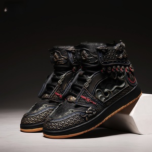 <span class=keywords><strong>Zapatillas</strong></span> de Baloncesto de Lujo para Hombre, Transpirables, con Forro de Malla, Casuales, Versátiles, a la Moda, de Caña Alta, de Cuero, Cómodas y con Suela Gruesa - Product Image 4