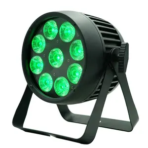 9X18W Rgbwa Uv 6in1 Amber Witte Par Led 120 Buiten Draadloze Batterij Waterdichte Led Par Met Wifi Ir Controle