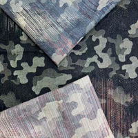 Tissu en denim brut jacquard camouflage lavable, tissé, teint uni, pour pantalons, jeans, vestes, combinaisons, sacs, chaussures, chapeaux