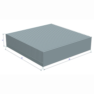 Dissipateur thermique extrudé de forme carrée haute performance 200(L)*44(H)*200(P)mm en <span class=keywords><strong>AL</strong></span> 6063 T5 avec petit pas - Product Image 4