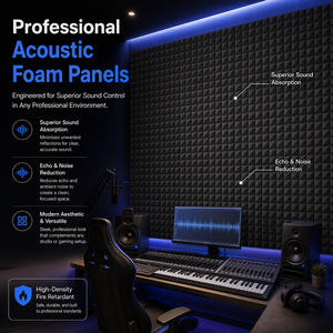 Panneaux acoustiques en <span class=keywords><strong>mousse</strong></span> 3D ondulée, insonorisants et absorbants le son, pour la maison, le studio, le théâtre, le bureau, le KTV, vente en gros OEM - Product Image 1