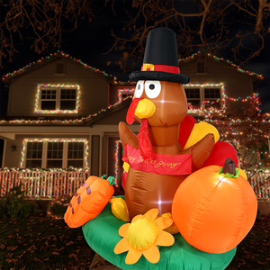 Fête de fête gonflable lueur tournesol LED lumières poulet patio extérieur gonflable décoration de Thanksgiving - Product Image 5