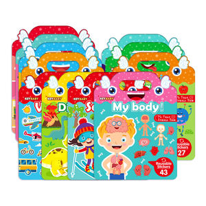 KEYBABY Libro de Pegatinas de Gel Reutilizables <span class=keywords><strong>para</strong></span> Niños, Juguete Educativo Sensorial de Aprendizaje Temprano con Escenas de Viaje Personalizadas - Product Image 1