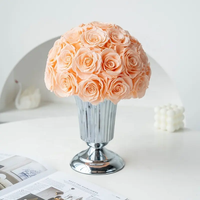 Groothandel Geconserveerde Onsterfelijke Eeuwige Eeuwige Eeuwige Rozen Echte Roze Bloemen Tafel Bloem Boeket Voor Bruiloft Home Decor
