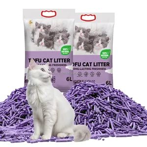 Bandes de tofu Litière pour chat sans poussière Fournisseurs de litière naturelle agglomérante pour chat de qualité alimentaire