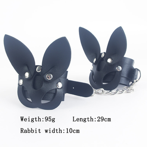 Neue erwachsene erotische kleine Kaninchen-Leder handschellen für SM Female Gehorsam Rabbit Training Binding Restrain ing Requisiten Sexspielzeug - Product Image 6