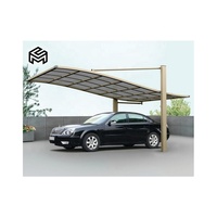 Abri de pluie pour garage extérieur Abri de voiture en porte-à-faux en aluminium