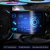 VALKYRIE N360 360mm AIO Liquid Cooler dengan Layar AMOLED Lengkung 6,67 inci, Kipas ARGB, Sistem Pendingin CPU Gaming Desktop Kelas Atas