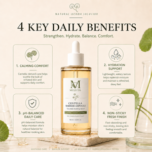 MEIZCOS Ampolla Barrera de Centella 100ml, Suero Calmante de Cica, Esencia Facial Hidratante Ligera para el Cuidado de la Piel Sensible y Propensa al Acné - Product Image 3