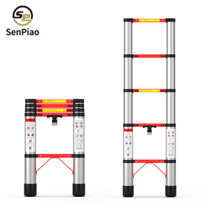 Enkele Telescopische Opvouwbare Opstapladder Aluminium Roestvrijstalen Rechte <span class=keywords><strong>Ladder</strong></span> Roestvrijstalen Rechte <span class=keywords><strong>Ladder</strong></span> - Product Image 2