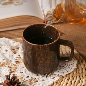 Tasses à thé en céramique émaillée décorative personnalisée de style nordique rétro, uniques et faites à la main, pour le café - Product Image 4