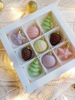 Boîte à chocolat en gros avec séparateurs et fenêtre, boîte cadeau en papier transparente pour mariage, chocolat truffé, barre de chocolat, personnalisable