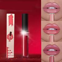 Gloss à lèvres MLM en gros, logo personnalisé, végétalien, crémeux, nude, effet verre, repulpant 3D, haute brillance, volumisant, Al Por Mayor