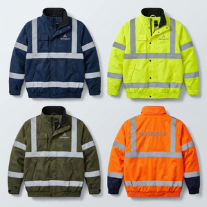 Chaqueta Impermeable 3 en 1 Ecológica Personalizada de Fábrica, Ropa de Alta Visibilidad, <span class=keywords><strong>Parka</strong></span> de Seguridad, Cortavientos - Product Image 1