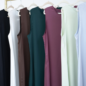 Produsen Yibaoli dibuat dengan baik 8 warna bagian dalam Satin di bawah tanpa lengan Abaya Slip untuk wanita Muslim - Product Image 4