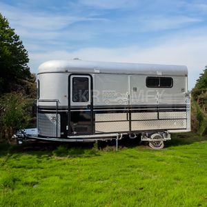 Remorque à chevaux droite pour 2 chevaux de course, chargement et déchargement faciles, vente chaude - Product Image 6