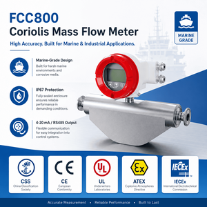 เครื่องวัดอัตราการไหลแบบคอริโอลิส Sinomeasure FCC800 สำหรับงานอุตสาหกรรมเคมีและทางทะเล - Product Image 4