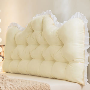 Color sólido 2023 nuevo botón de clavo mecánico pastoral cojín de cabecero de color sólido bolsa suave espalda beige <span class=keywords><strong>funda</strong></span> de <span class=keywords><strong>almohada</strong></span> - Product Image 2