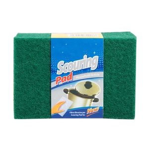 10pcs tarjeta abrigo verde <span class=keywords><strong>de</strong></span> estropajo <span class=keywords><strong>de</strong></span> lavado cocina verde depurador verde scouring pad - Product Image 6