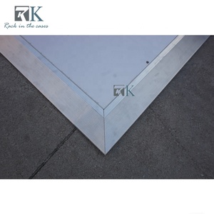 Pista de baile blanca para eventos de boda con plataforma de forma cuadrada y bordes de aluminio - Product Image 2