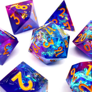 En stock – Lot de 7 dés polyédriques en résine, couleurs assorties, pour D&D et RPG – Vente en gros, sans MOQ, livraison rapide - Product Image 2