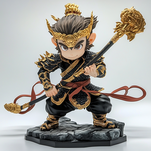 Offre Spéciale noir résine Statue Figure décors à la maison <span class=keywords><strong>mythe</strong></span> personnage soleil Wukong Souvenir cadeau résine artisanat - Product Image 3