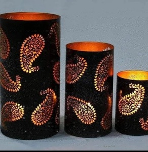 Portavelas de luz de té de arte en miniatura hecho a mano, diseño clásico para decoración del hogar para Navidad, fiestas de cumpleaños de San Valentín - Product Image 1