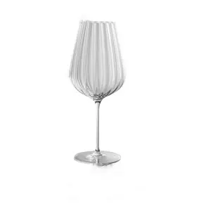 แก้วของหวานน้ำผลไม้แนวตั้งแบบเรียบง่ายสไตล์นอร์ดิก,แก้วแชมเปญทรงสูงสีเบอร์กันดีแก้วไวน์บอร์โดซ์