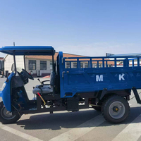 Tricycle diesel africain en gros d'usine avec cabine ouverte et fonction de benne hydraulique, idéal pour le transport de sable et de gravier