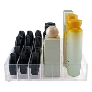 Countertop Acrylic <strong>Makeup</strong> Cosmetics Display <strong>Tray</strong> with Dividers - Product Image 3