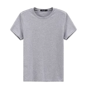Support personnalisé col rond grande taille uni 180 grammes T-shirt en coton manches courtes décontracté confortable T-shirt pour hommes