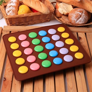 Macaron Silicone placemat 30 lỗ không dính tự làm Lò nướng pad cho macaroon tráng miệng bánh khuôn phụ kiện nhà bếp bánh công cụ - Product Image 6