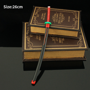 Spade cacciatrice di demoni modelli Anime Kimetsu 26cm Samurai giocattolo spada ciondolo in metallo artigianato regali cacciatrice di demoni - Product Image 4